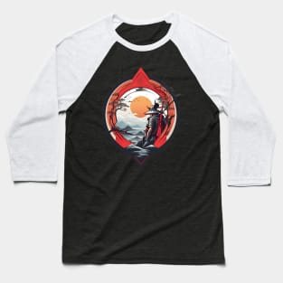 Japanese Samurai watching the sunset Baseball T-Shirt